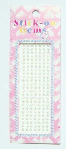 3mm Self Adhesive Ivory Pearl Gem Stickers With Flat Back For Card Making & Scrapbooking - Clearance