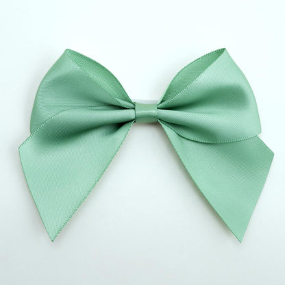 Sage Green 10cm large satin gift bow with self-adhesive backing