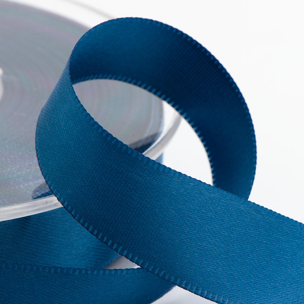 Smoke Blue double-sided satin ribbon available in widths from 3mm to 50mm