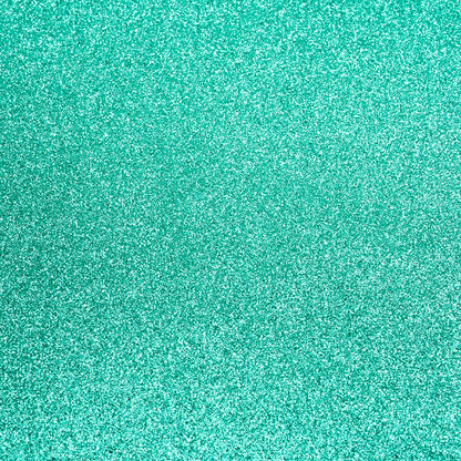 Turquoise A4 non-shed glitter card with a fine texture sparkle finish for luxury wedding stationery