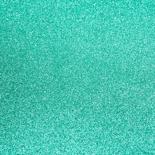 Turquoise A4 non-shed glitter card with a fine texture sparkle finish for luxury wedding stationery