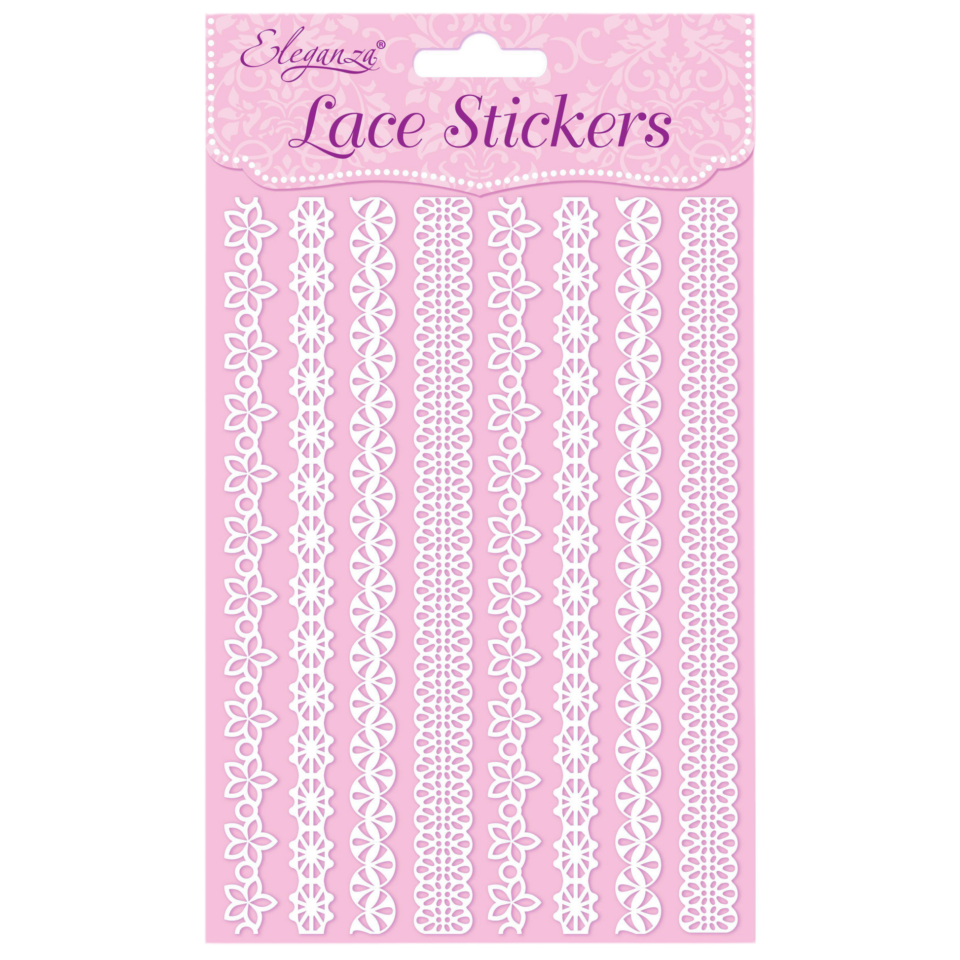 White lace effect border promos stickers for card making scrapbooking craft