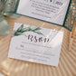 Close up of wedding invitation rsvp