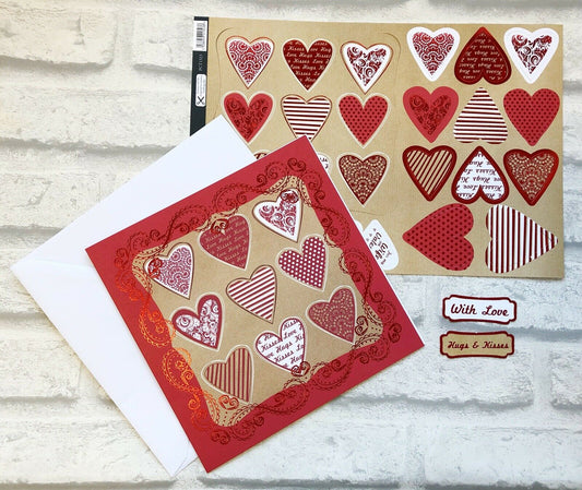 Valentines Day Card Making Kit For Husband / Wife Make Your Own Handmade Card
