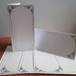 10 DL Pearl Card Blanks White Envelopes Silver Swirl Wedding Menu Invites Craft