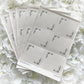 30 Decorative Toppers White With Silver Foil Flowers Card Making Scrapbook Craft