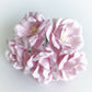 Small Mulberry Paper Peony Flowers 50mm Head With Wire Stem Wedding Card Making