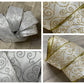 Wired Edge Christmas Ribbon Roll or 1m Metre Glitter Scroll Pattern 63mm Wide