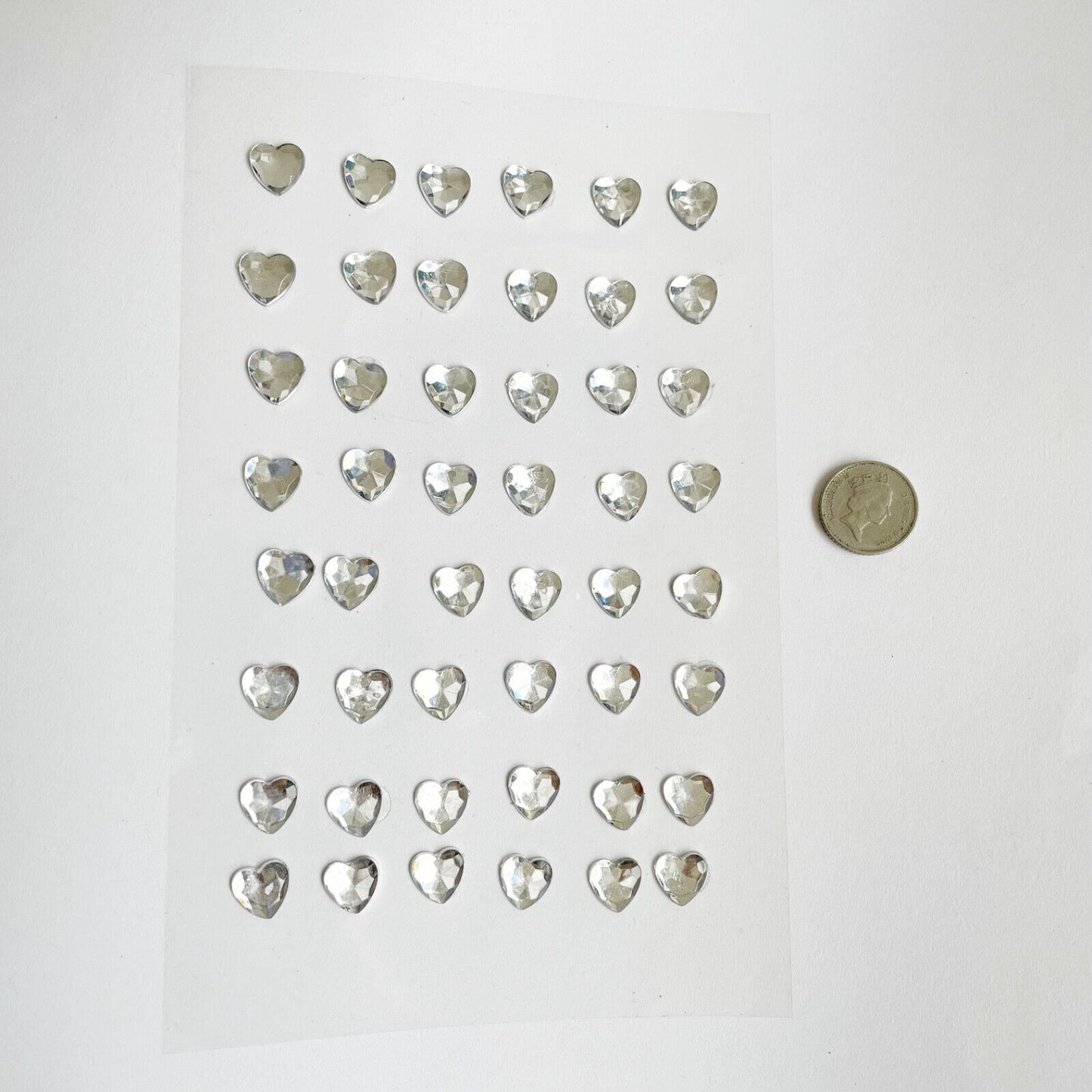 Self Adhesive Diamante Rhinestone Heart Gems For Card Making Scrapbook Art Craft