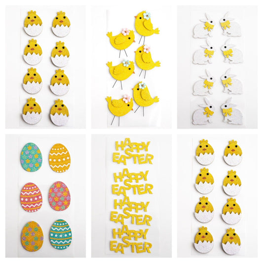 Self Adhesive Easter Decorations Stick On Embellishments Card Making Art & Craft