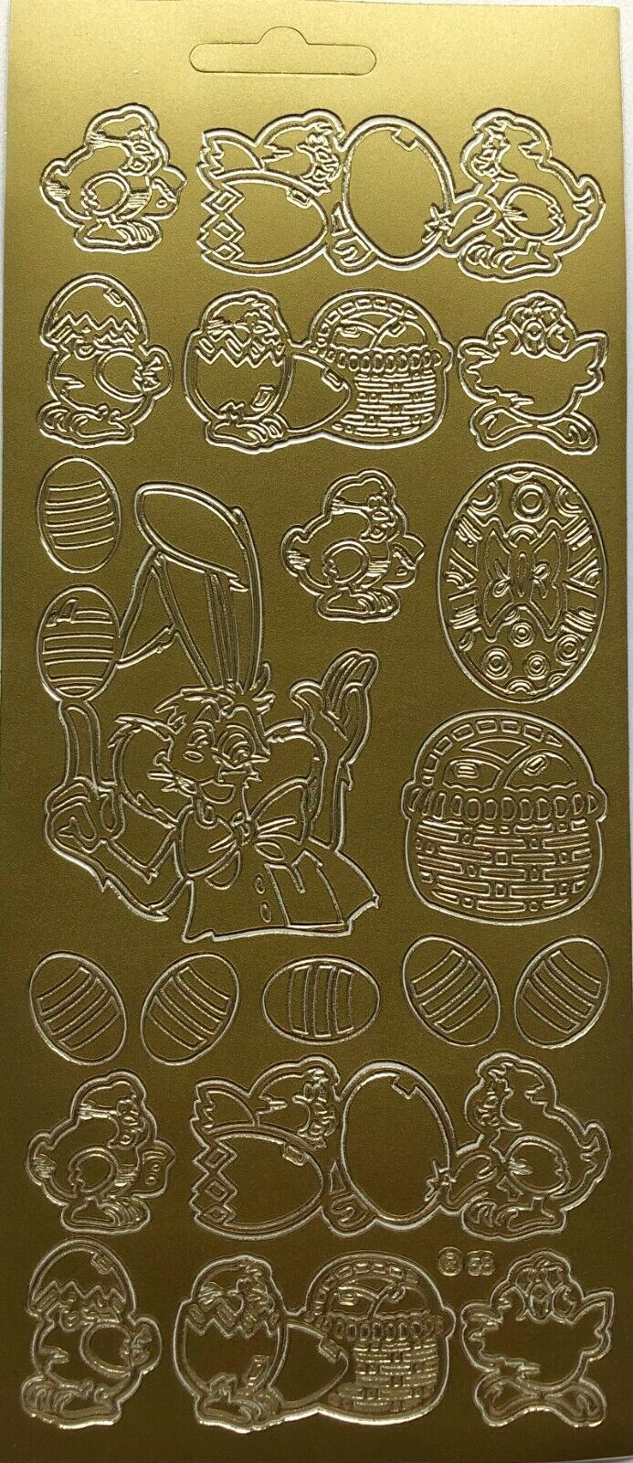 Easter Peel Off Sticker Sheet For Card Making Scrapbooking Egg Decorating Craft