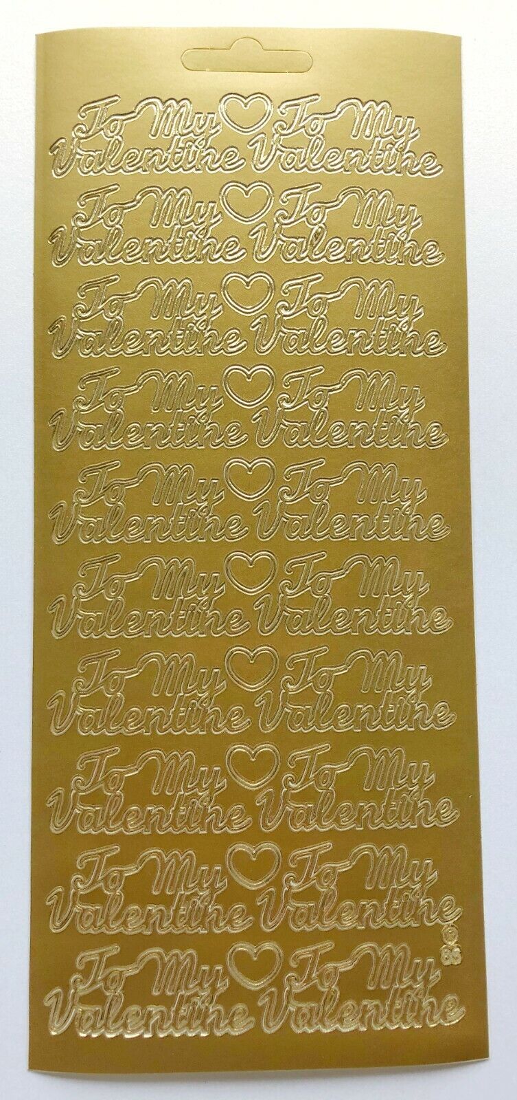 Valentines Peel Off Stickers To My Valentine Self Adhesive  Card Crafts DIY