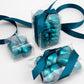 Chocolate Wedding Favours Belgian Chocolate Teal Green Foil Wrapped Heart Chocolates Gift Box Chocolates Without Gift Wrap