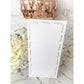 Tall DL Card Blanks White Hammer Effect With Silver Foil Wedding Script 10pk - Clearance-The Creative Bride