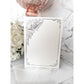 A6 Card Blanks White Pearl With Silver Wedding Bells 10pk With Envelopes - Clearance-The Creative Bride