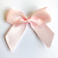 Pale Baby Pink Stick On Satin Ribbon Bow