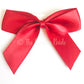 Ruby Red Stick On Satin Ribbon Bow