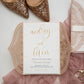printed insert for blush pink wedding invitation with modern script