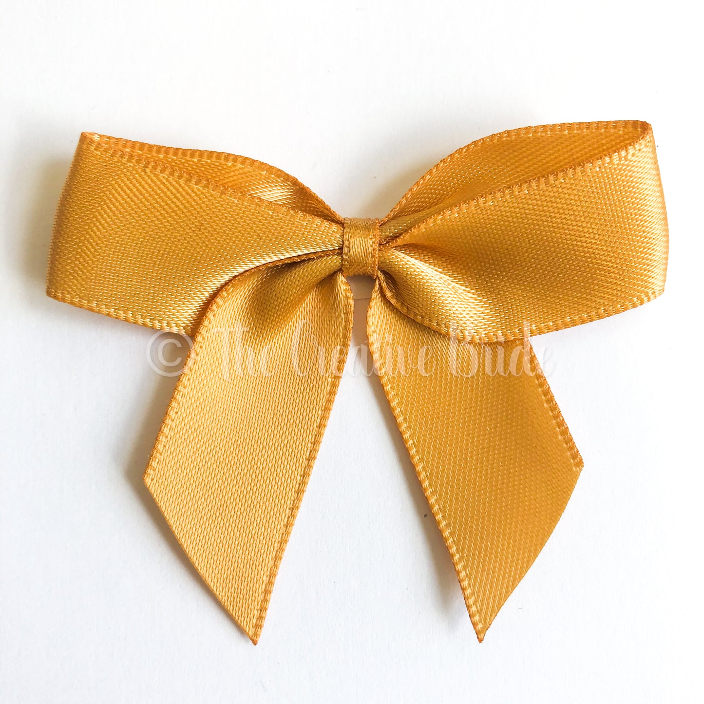 Antique Gold Self Adhesive Satin Ribbon Bow