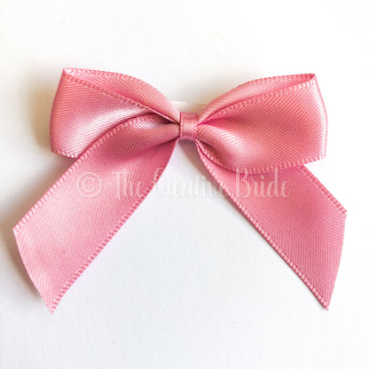Antique Pink Self Adhesive Satin Ribbon Bow