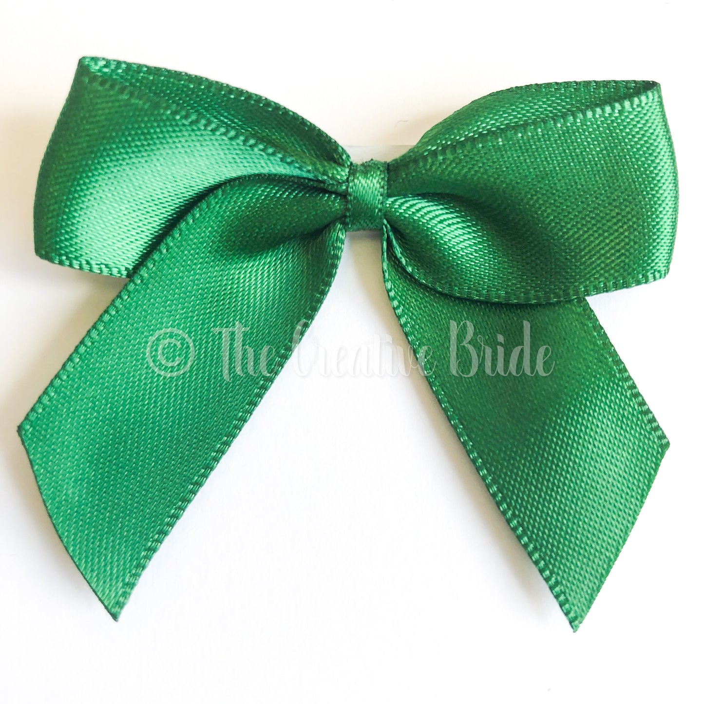 Bottle Green Self Adhesive Satin Ribbon Bow