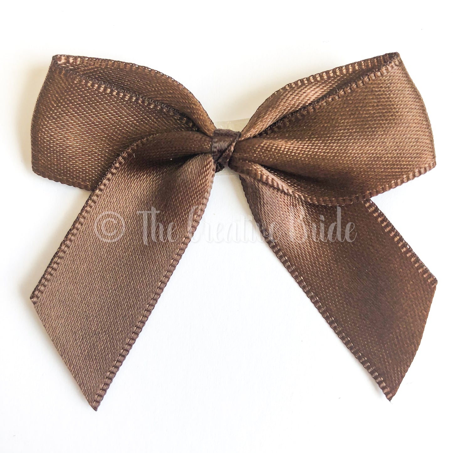 Brown Self Adhesive Satin Ribbon Bow