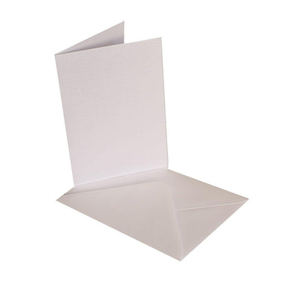 Card Blanks & Smooth Envelopes Single Fold Linen Finish A5 / A6-The Creative Bride