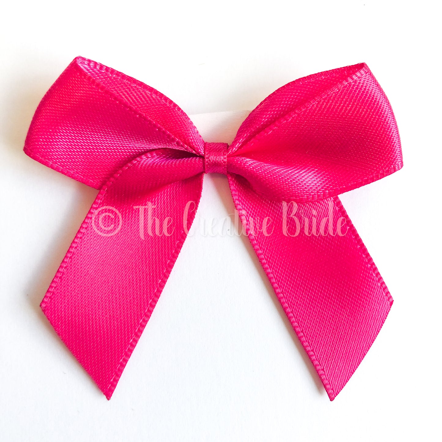 Hot Cerise Pink Self Adhesive Satin Ribbon Bow