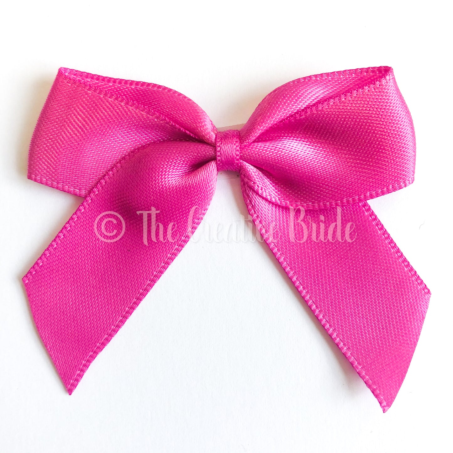Clover Pink Self Adhesive Satin Ribbon Bow