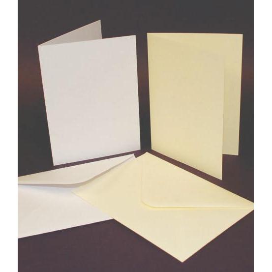 Craft UK A5 Smooth Card Blanks & C5 Envelopes Single Fold 25 Pack-The Creative Bride