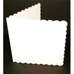 Craft UK Card Blanks & Envelopes 8" x 8" Square Scalloped Edge Single Fold 25 Pack-The Creative Bride