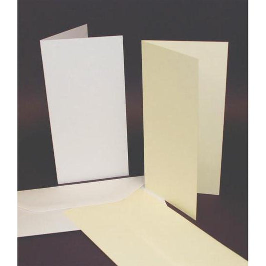 Craft UK Card Blanks & Envelopes Tall DL Single Fold 50 Pack-The Creative Bride