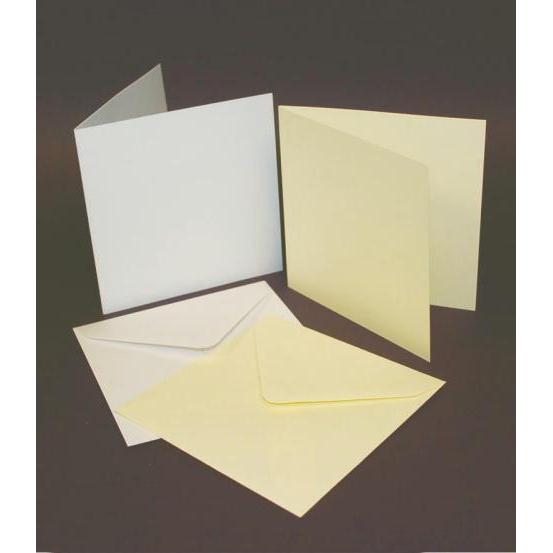 Craft UK Square Card Blanks & Envelopes 5" x 5" Single Fold 50 Pack-The Creative Bride