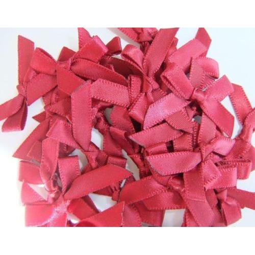 Craftitems 100 Small 7mm Satin Ribbon Bows 08606-The Creative Bride