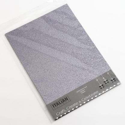 Dark Pewter Silver A4 non-shed glitter card sheets for creating handmade wedding invitations and craft projects