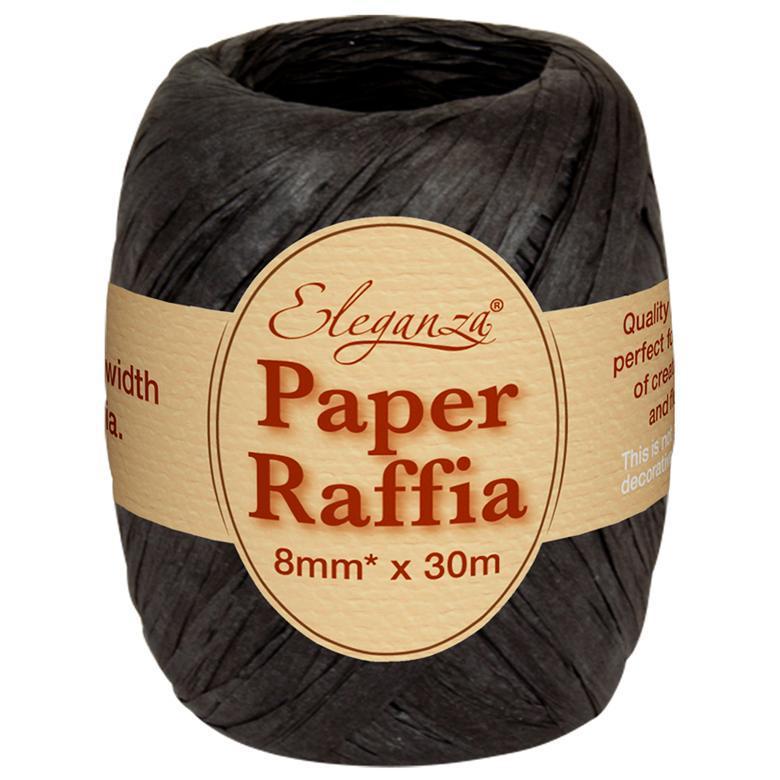 Eleganza Paper Raffia - Black-The Creative Bride