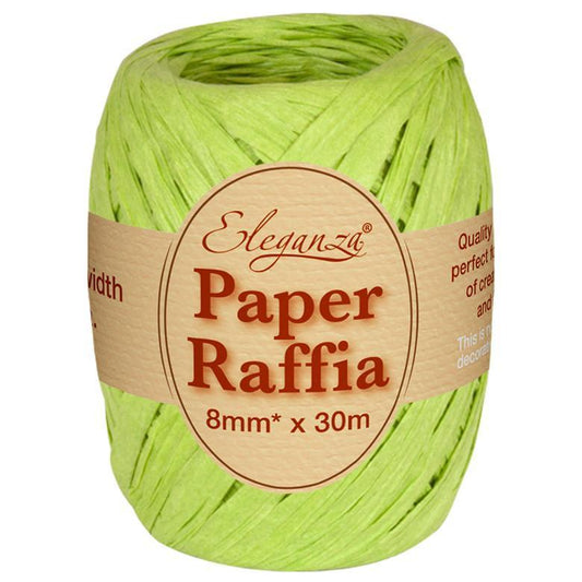 Eleganza Paper Raffia - Lime Green-The Creative Bride
