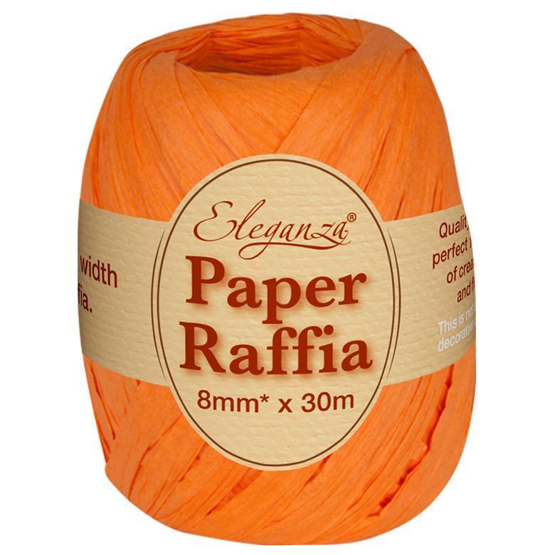 Eleganza Paper Raffia - Orange-The Creative Bride