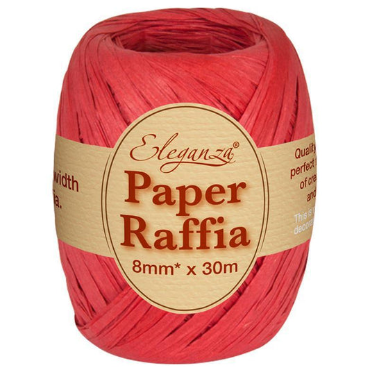 Eleganza Paper Raffia - Red-The Creative Bride