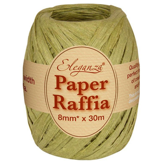 Eleganza Paper Raffia - Sage Green-The Creative Bride