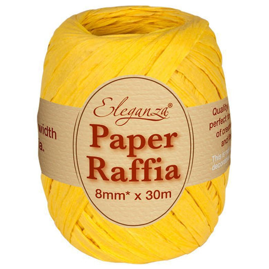 Eleganza Paper Raffia - Yellow-The Creative Bride