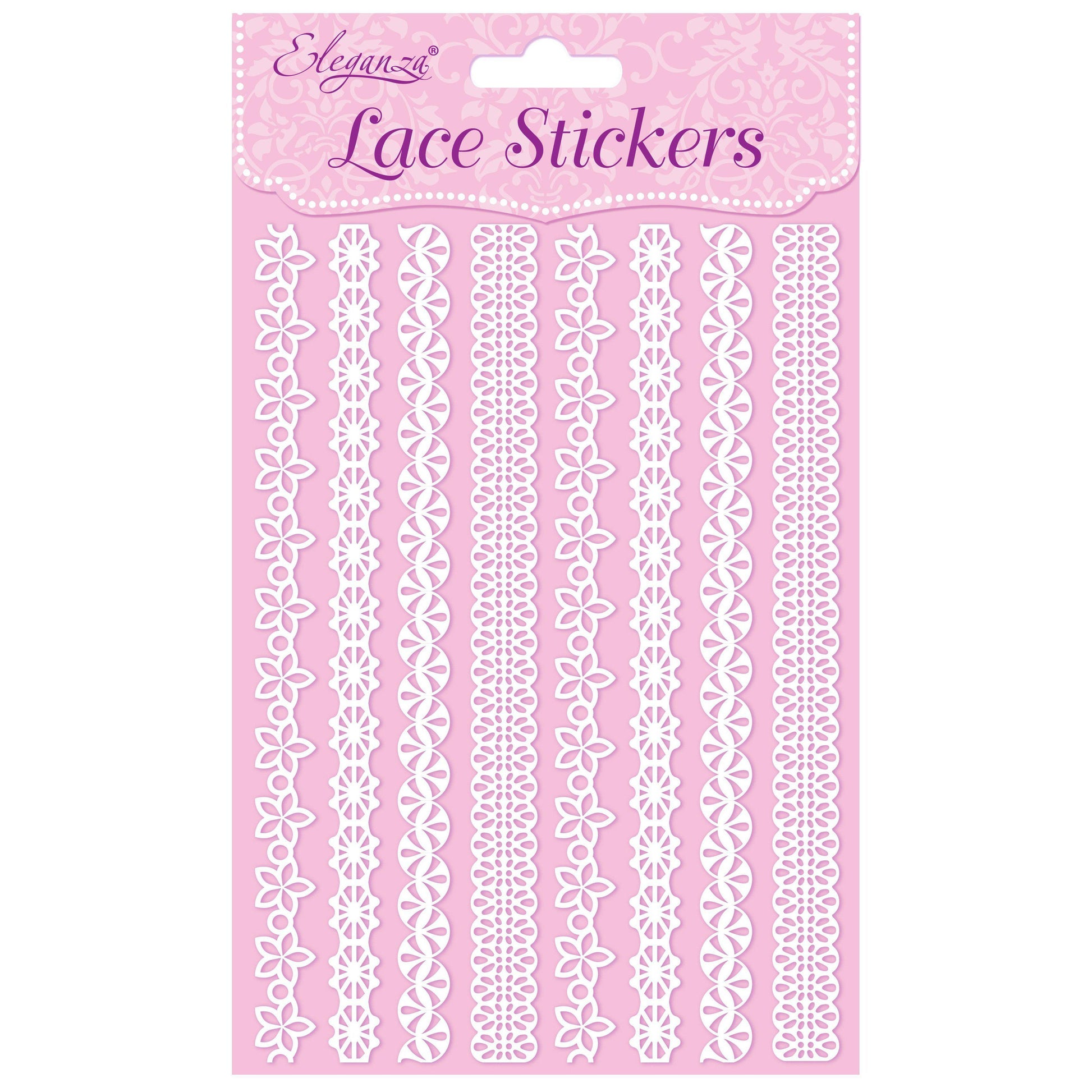 Eleganza Self-Adhesive Lace Boarder Stickers - C-The Creative Bride
