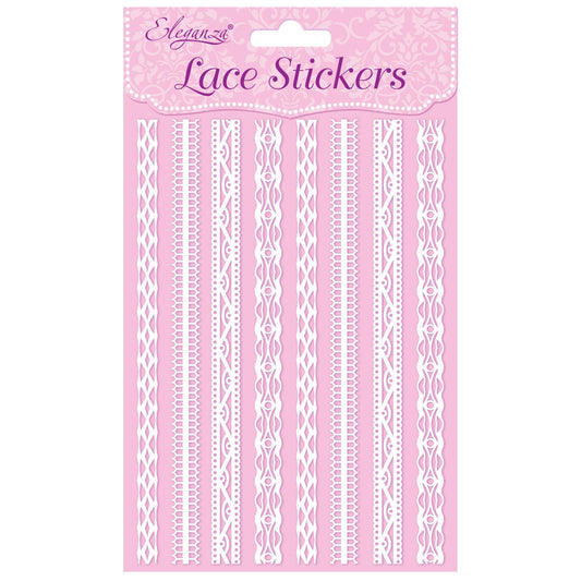 Eleganza Self-Adhesive Lace Boarder Stickers - D-The Creative Bride