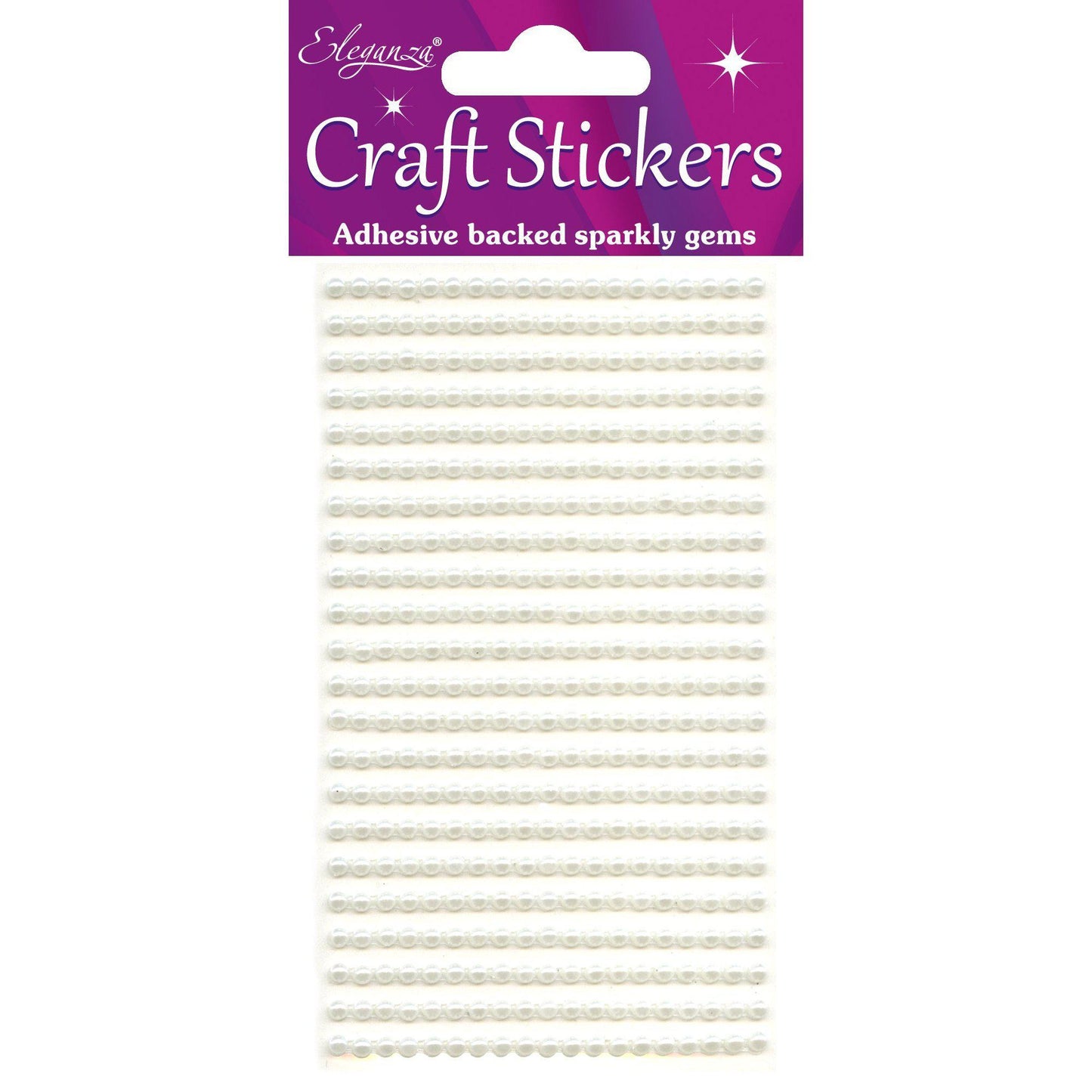 Eleganza Self-Adhesive Round Pearl Stickers - Ivory 3mm-The Creative Bride