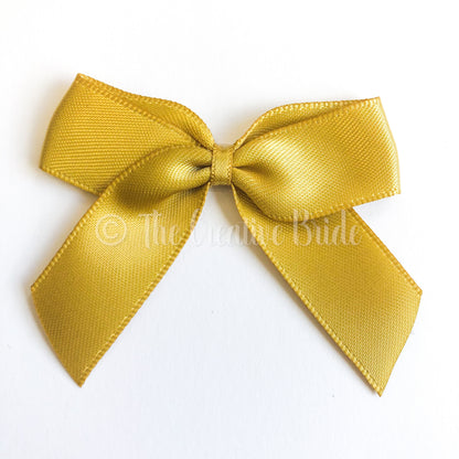 Gold Self Adhesive Satin Ribbon Bows