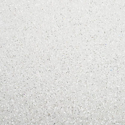 Ice White A4 non-shed glitter card with a fine textured sparkle finish for luxury wedding stationery