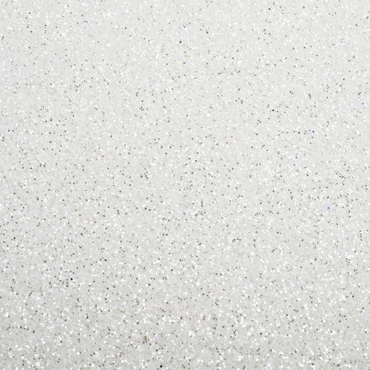 Ice White A4 non-shed glitter card with a fine textured sparkle finish for luxury wedding stationery
