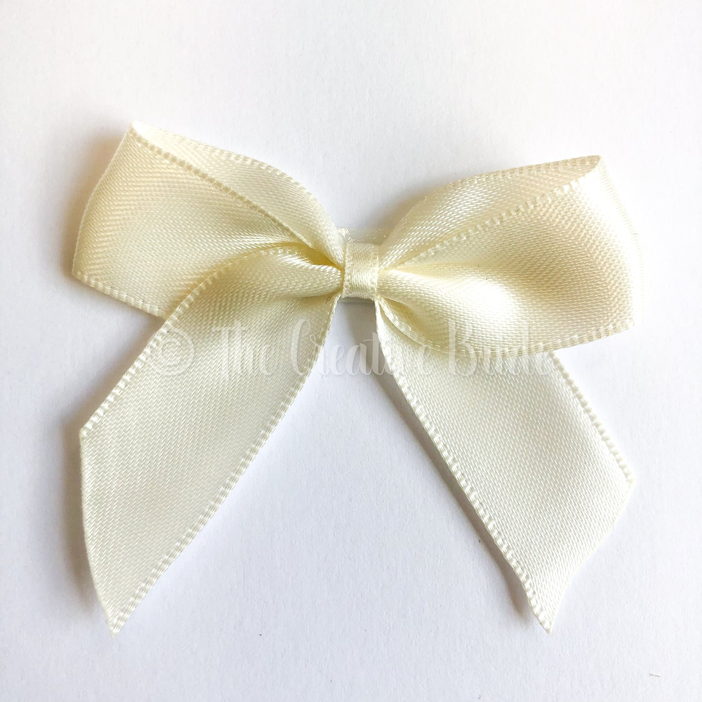 Ivory Self Adhesive Satin Ribbon Bow