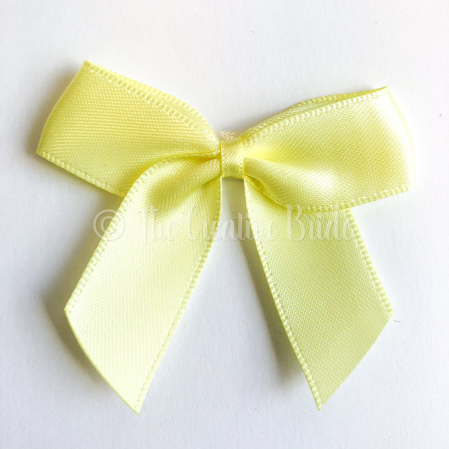 Lemon Yellow Self Adhesive Satin Ribbon Bow