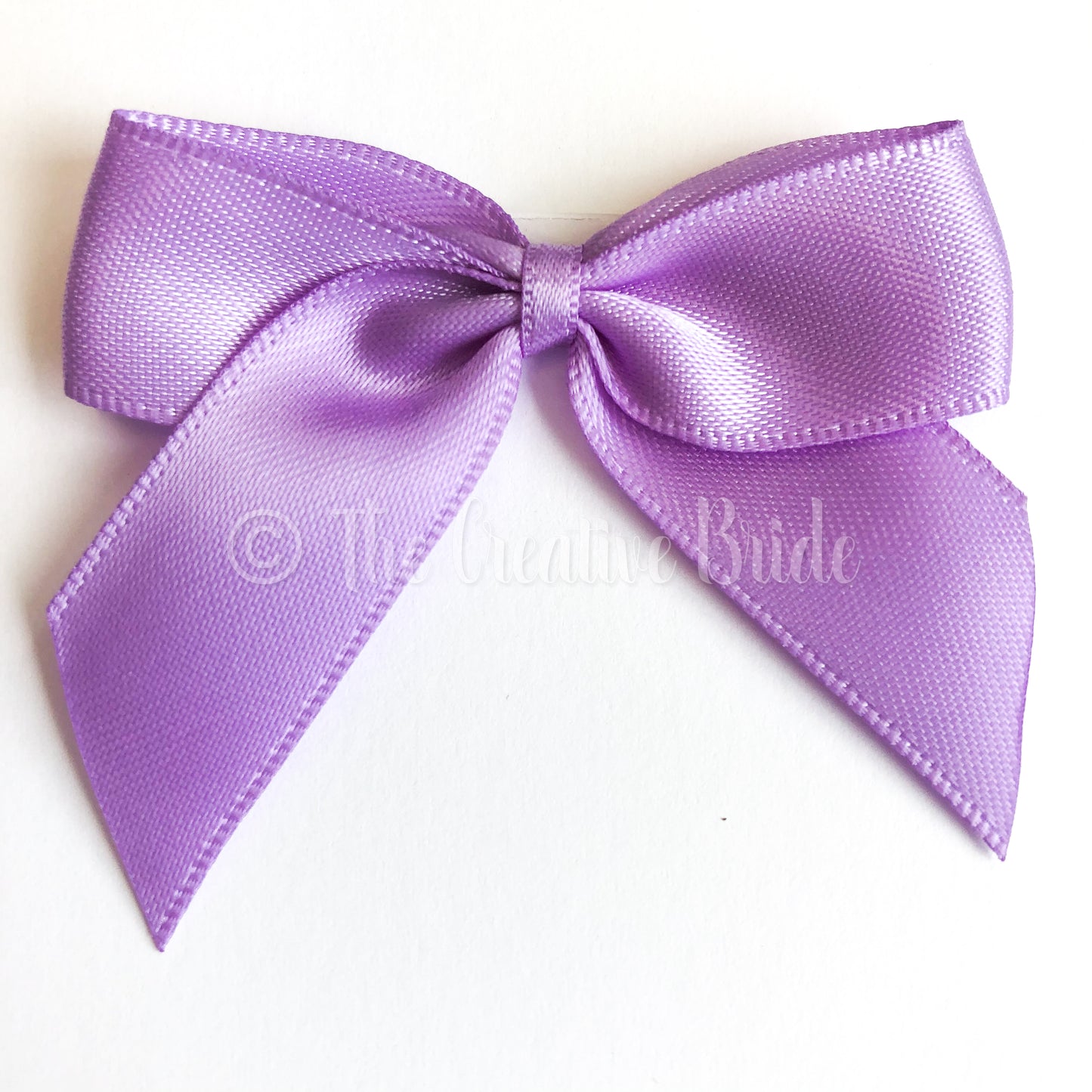 Lilac Purple Self Adhesive Satin Ribbon Bow